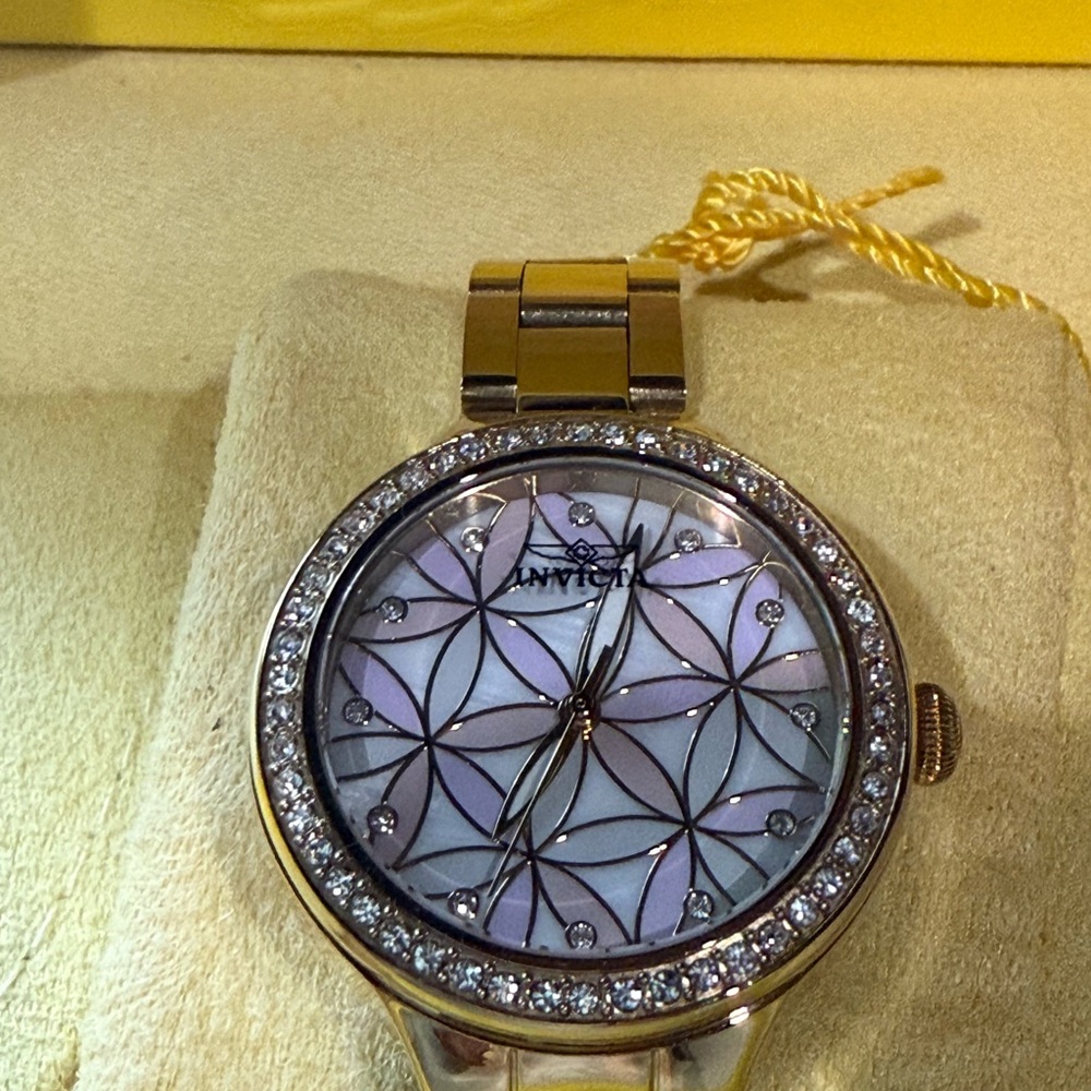 Invicta Gold Watch with Crystal Accents - Picture 3 of 3